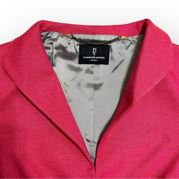 Katherine Hooker Jacket Pink Tweed 4 - Picture 5 of 12